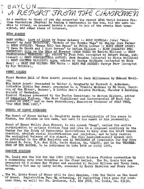 A Report From the Chairmen